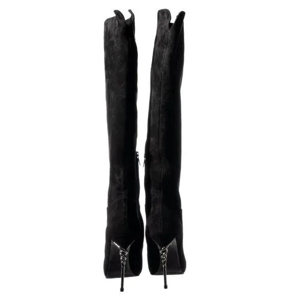 New In Box Le Silla Tall Black suede boots - Picture 3 of 8